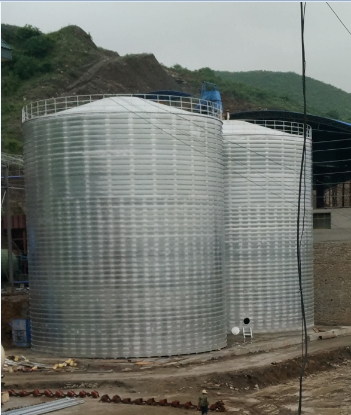 靖州粮食钢板仓的安装全过程不用热焊接